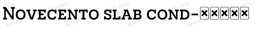 Novecento slab cond字体转换